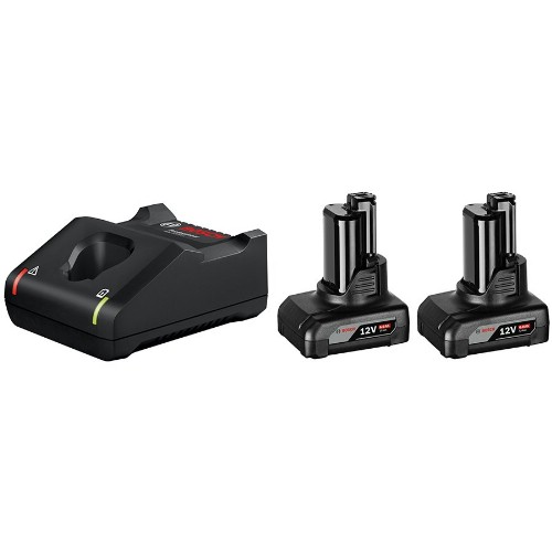 Laddare- och batteripaket BOSCH 2x12 V 6,0 Ah Li-Ion