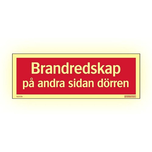 Tilläggsskylt brandredskap GlowLite Nova efterlysande