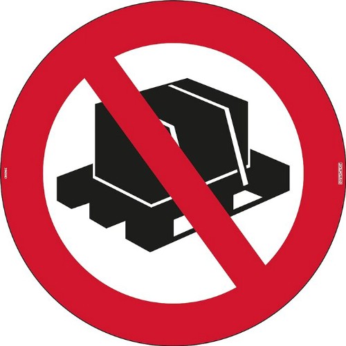 Golvdekal symbol får ej blockeras