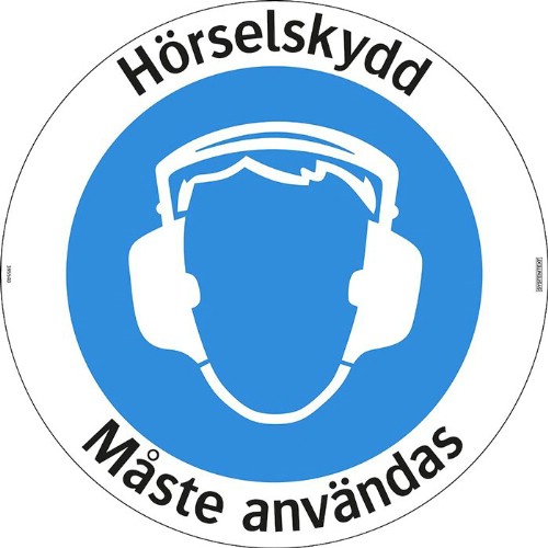 Golvdekal hörselskydd måste användas